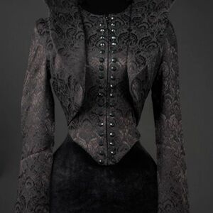 DraculaClothing Evil Queen Jacket Women’s Sz 3XL Brocade Short Goth Vampire